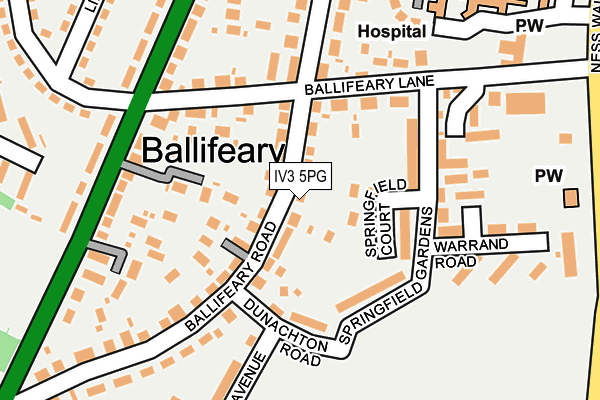 IV3 5PG map - OS OpenMap – Local (Ordnance Survey)
