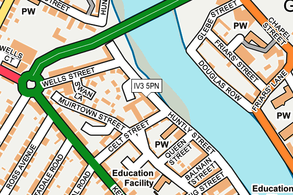 IV3 5PN map - OS OpenMap – Local (Ordnance Survey)