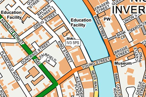 IV3 5PS map - OS OpenMap – Local (Ordnance Survey)