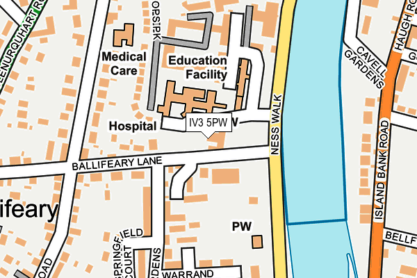 IV3 5PW map - OS OpenMap – Local (Ordnance Survey)