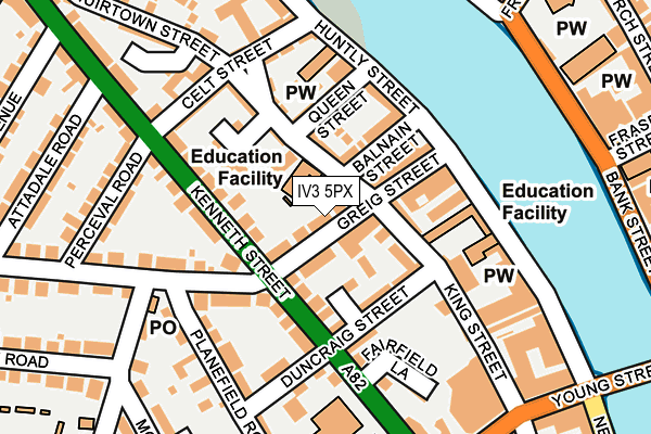 IV3 5PX map - OS OpenMap – Local (Ordnance Survey)