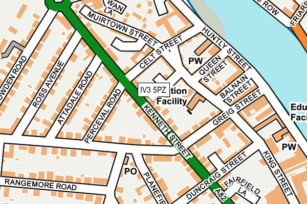 IV3 5PZ map - OS OpenMap – Local (Ordnance Survey)