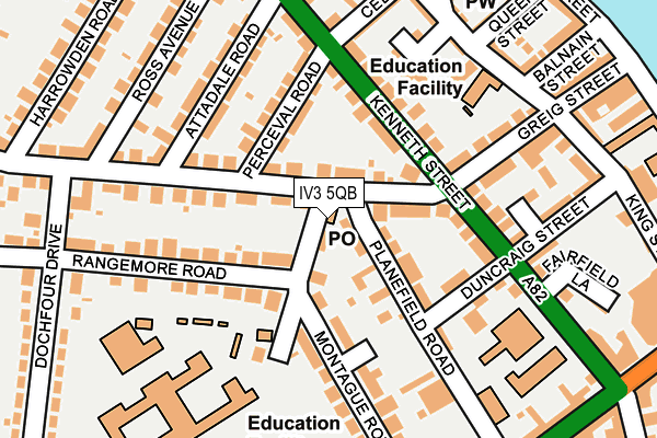 IV3 5QB map - OS OpenMap – Local (Ordnance Survey)