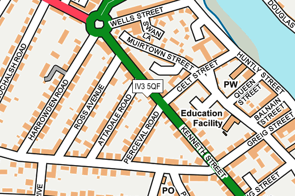 IV3 5QF map - OS OpenMap – Local (Ordnance Survey)