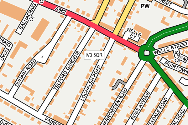 IV3 5QR map - OS OpenMap – Local (Ordnance Survey)