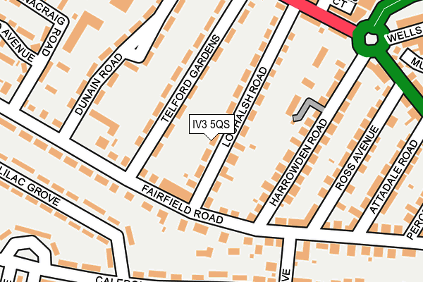 IV3 5QS map - OS OpenMap – Local (Ordnance Survey)