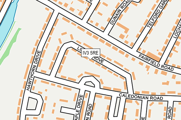IV3 5RE map - OS OpenMap – Local (Ordnance Survey)