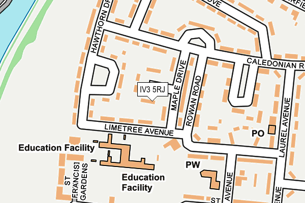 IV3 5RJ map - OS OpenMap – Local (Ordnance Survey)