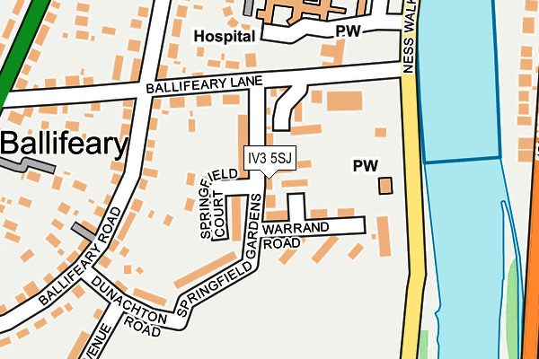 IV3 5SJ map - OS OpenMap – Local (Ordnance Survey)