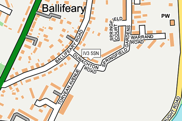 IV3 5SN map - OS OpenMap – Local (Ordnance Survey)