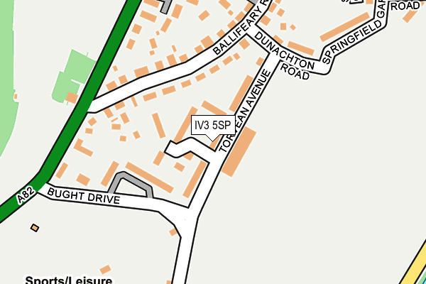 IV3 5SP map - OS OpenMap – Local (Ordnance Survey)