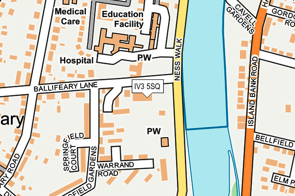 IV3 5SQ map - OS OpenMap – Local (Ordnance Survey)