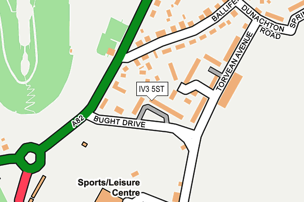 IV3 5ST map - OS OpenMap – Local (Ordnance Survey)