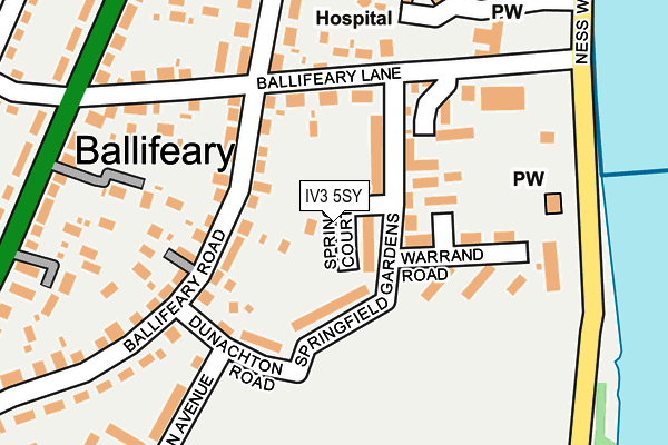 IV3 5SY map - OS OpenMap – Local (Ordnance Survey)