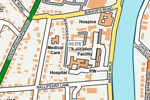 IV3 5TE map - OS OpenMap – Local (Ordnance Survey)
