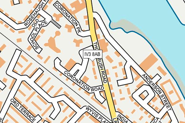 IV3 8AB map - OS OpenMap – Local (Ordnance Survey)