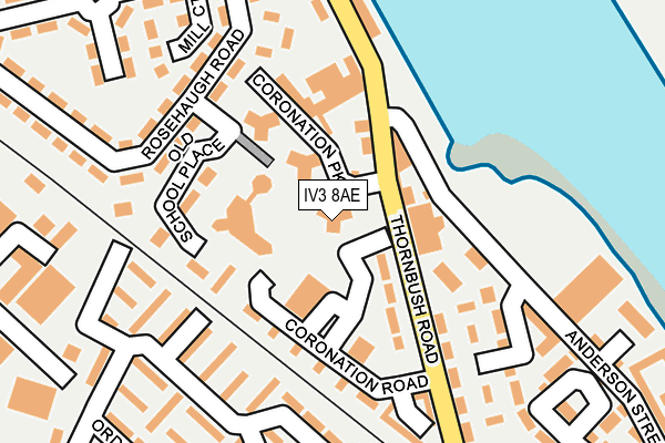 IV3 8AE map - OS OpenMap – Local (Ordnance Survey)