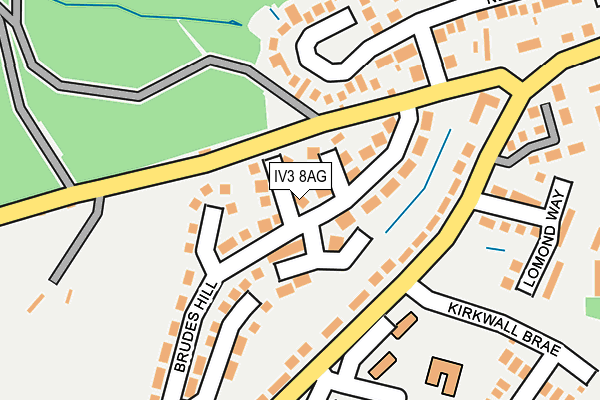 IV3 8AG map - OS OpenMap – Local (Ordnance Survey)