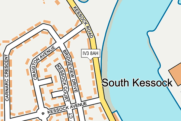 IV3 8AH map - OS OpenMap – Local (Ordnance Survey)