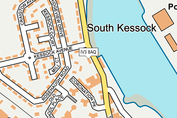 IV3 8AQ map - OS OpenMap – Local (Ordnance Survey)