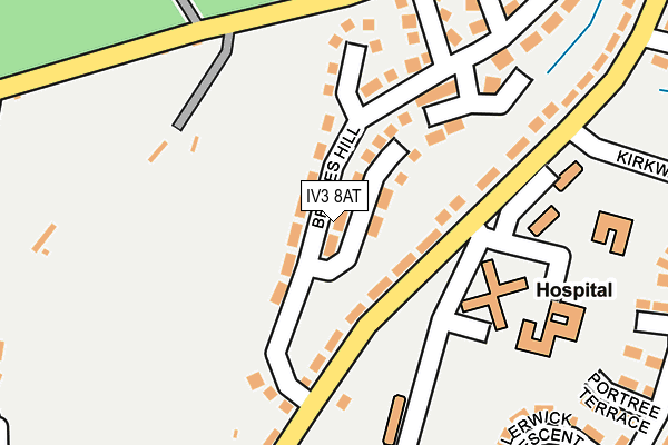 IV3 8AT map - OS OpenMap – Local (Ordnance Survey)