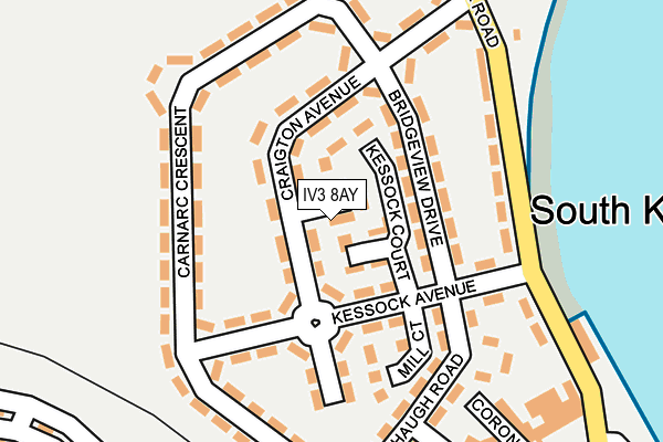 IV3 8AY map - OS OpenMap – Local (Ordnance Survey)