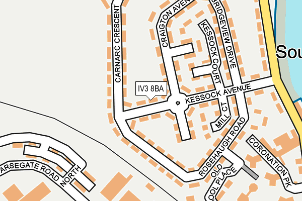 IV3 8BA map - OS OpenMap – Local (Ordnance Survey)