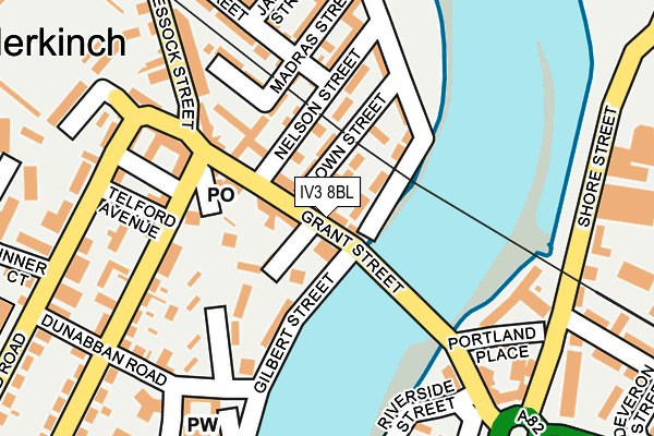 IV3 8BL map - OS OpenMap – Local (Ordnance Survey)