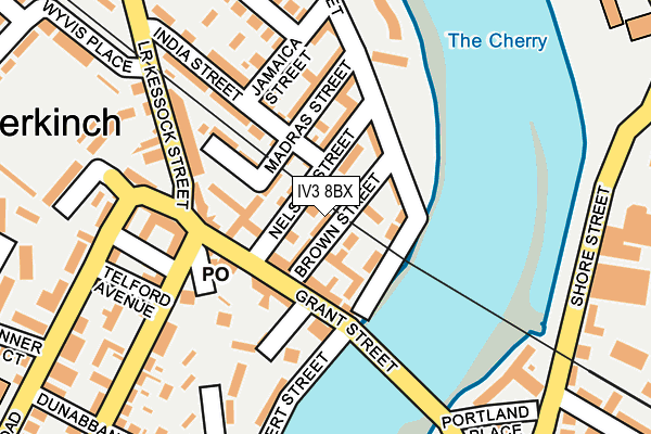 IV3 8BX map - OS OpenMap – Local (Ordnance Survey)