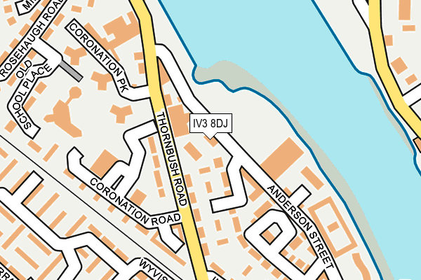 IV3 8DJ map - OS OpenMap – Local (Ordnance Survey)