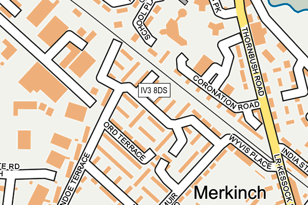 IV3 8DS map - OS OpenMap – Local (Ordnance Survey)
