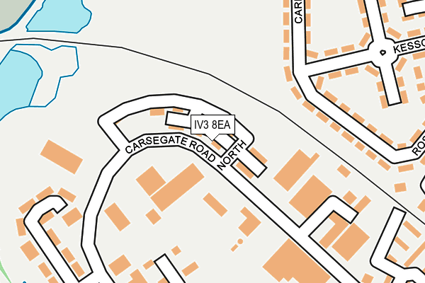 IV3 8EA map - OS OpenMap – Local (Ordnance Survey)