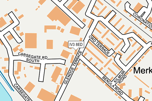 IV3 8ED map - OS OpenMap – Local (Ordnance Survey)