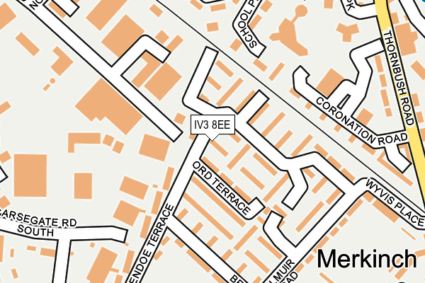 IV3 8EE map - OS OpenMap – Local (Ordnance Survey)