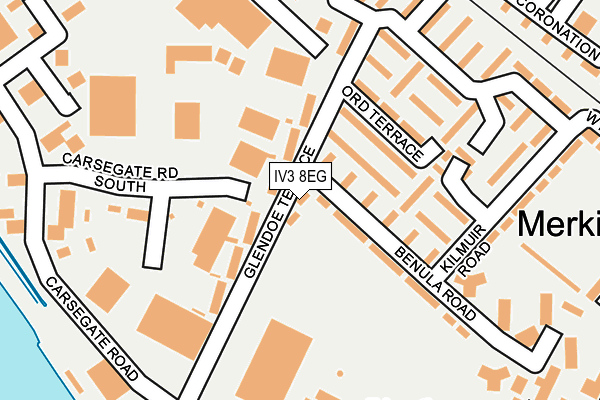 IV3 8EG map - OS OpenMap – Local (Ordnance Survey)
