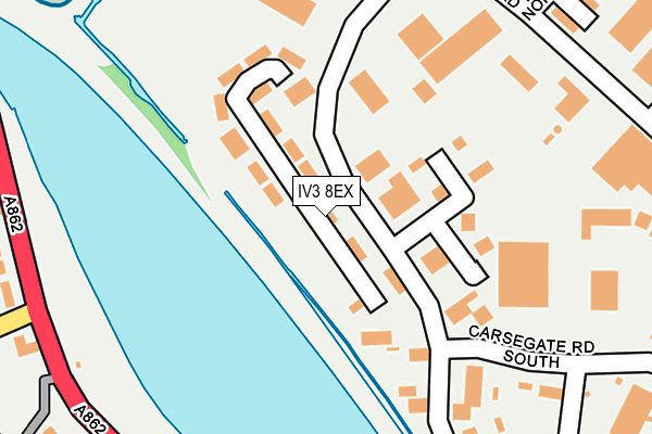 IV3 8EX map - OS OpenMap – Local (Ordnance Survey)