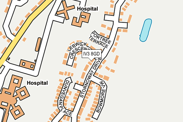 IV3 8GD map - OS OpenMap – Local (Ordnance Survey)
