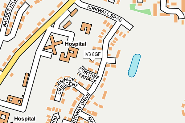 IV3 8GF map - OS OpenMap – Local (Ordnance Survey)