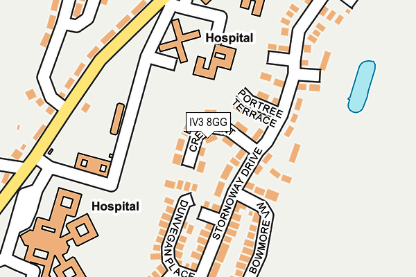IV3 8GG map - OS OpenMap – Local (Ordnance Survey)