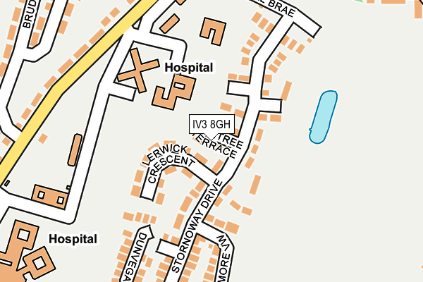 IV3 8GH map - OS OpenMap – Local (Ordnance Survey)