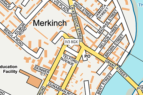 IV3 8GX map - OS OpenMap – Local (Ordnance Survey)