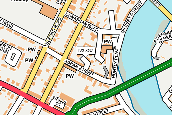 IV3 8GZ map - OS OpenMap – Local (Ordnance Survey)