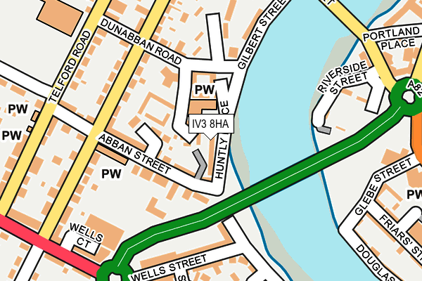 IV3 8HA map - OS OpenMap – Local (Ordnance Survey)