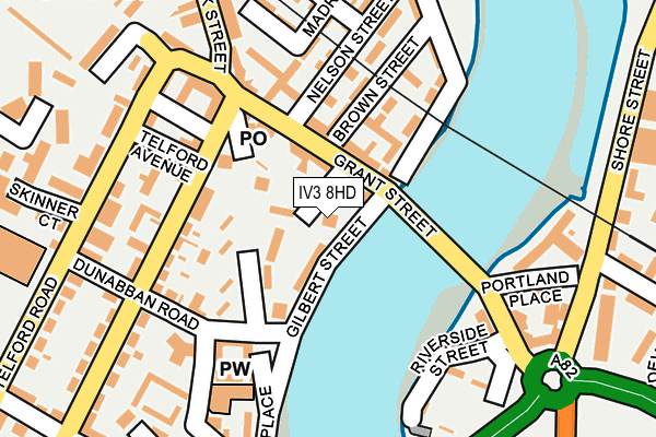 IV3 8HD map - OS OpenMap – Local (Ordnance Survey)