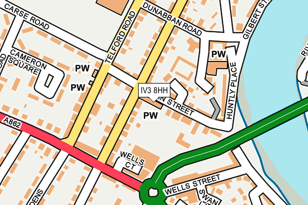 IV3 8HH map - OS OpenMap – Local (Ordnance Survey)