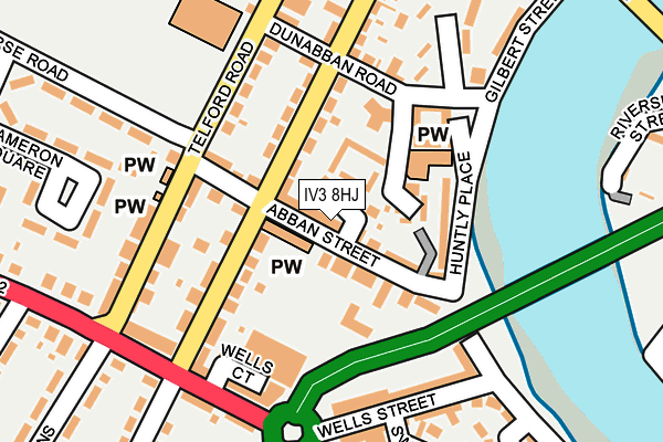 IV3 8HJ map - OS OpenMap – Local (Ordnance Survey)