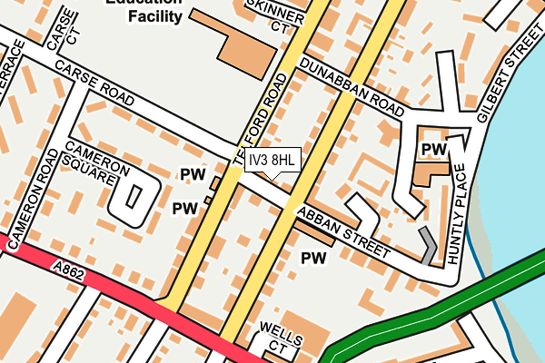 IV3 8HL map - OS OpenMap – Local (Ordnance Survey)