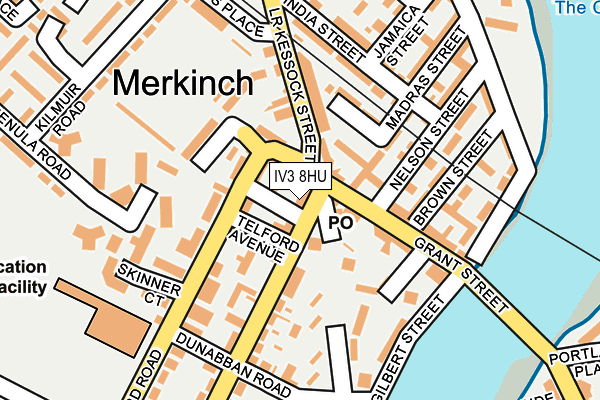 IV3 8HU map - OS OpenMap – Local (Ordnance Survey)