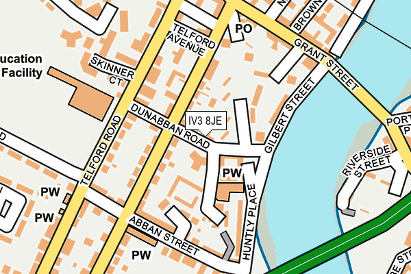 IV3 8JE map - OS OpenMap – Local (Ordnance Survey)