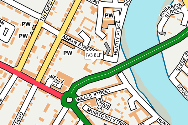 IV3 8LF map - OS OpenMap – Local (Ordnance Survey)